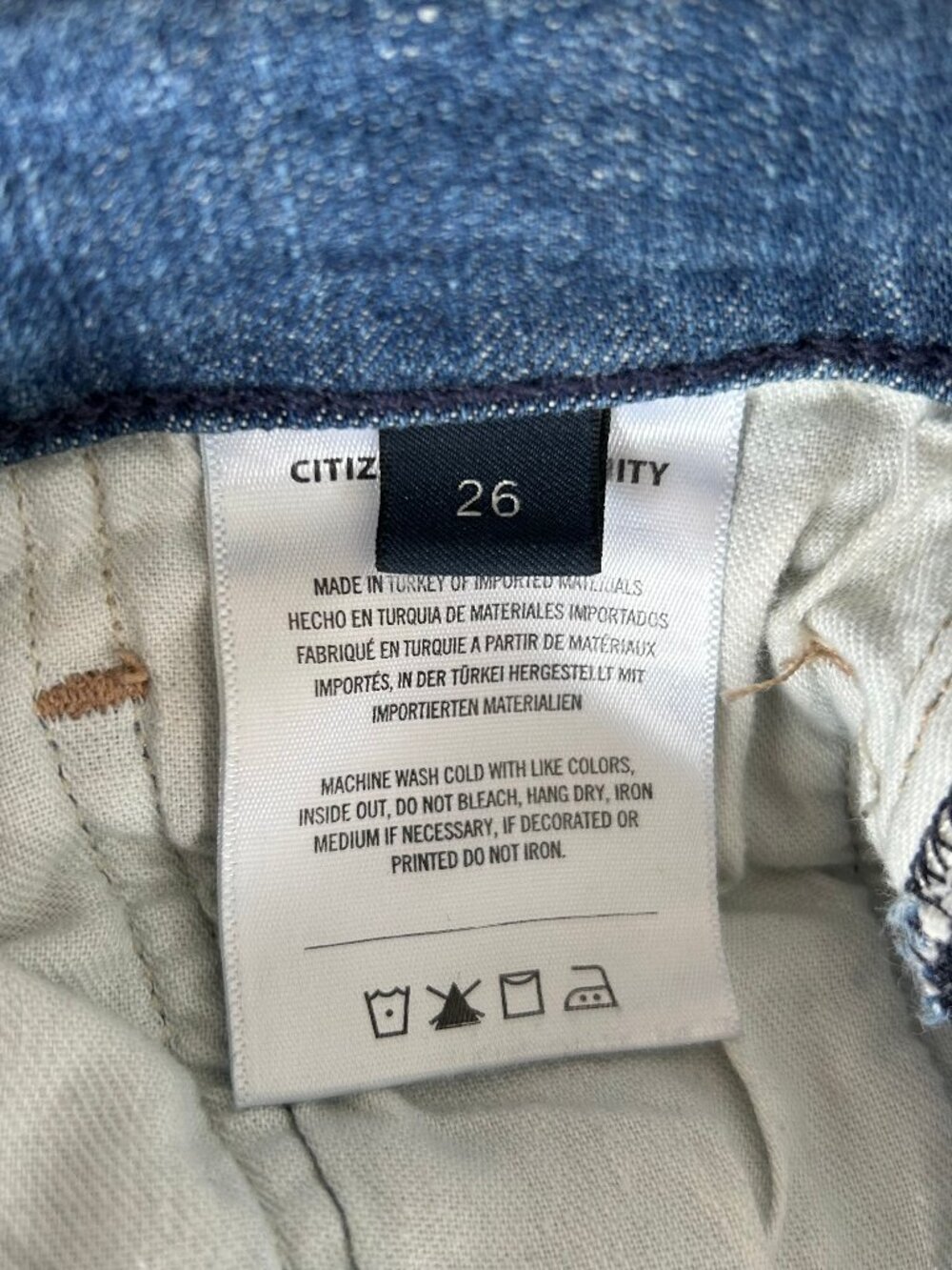 Citizens of Humanity Jolene High Rise Jeans Blue Size 26 Straight Leg - Picture 5 of 10